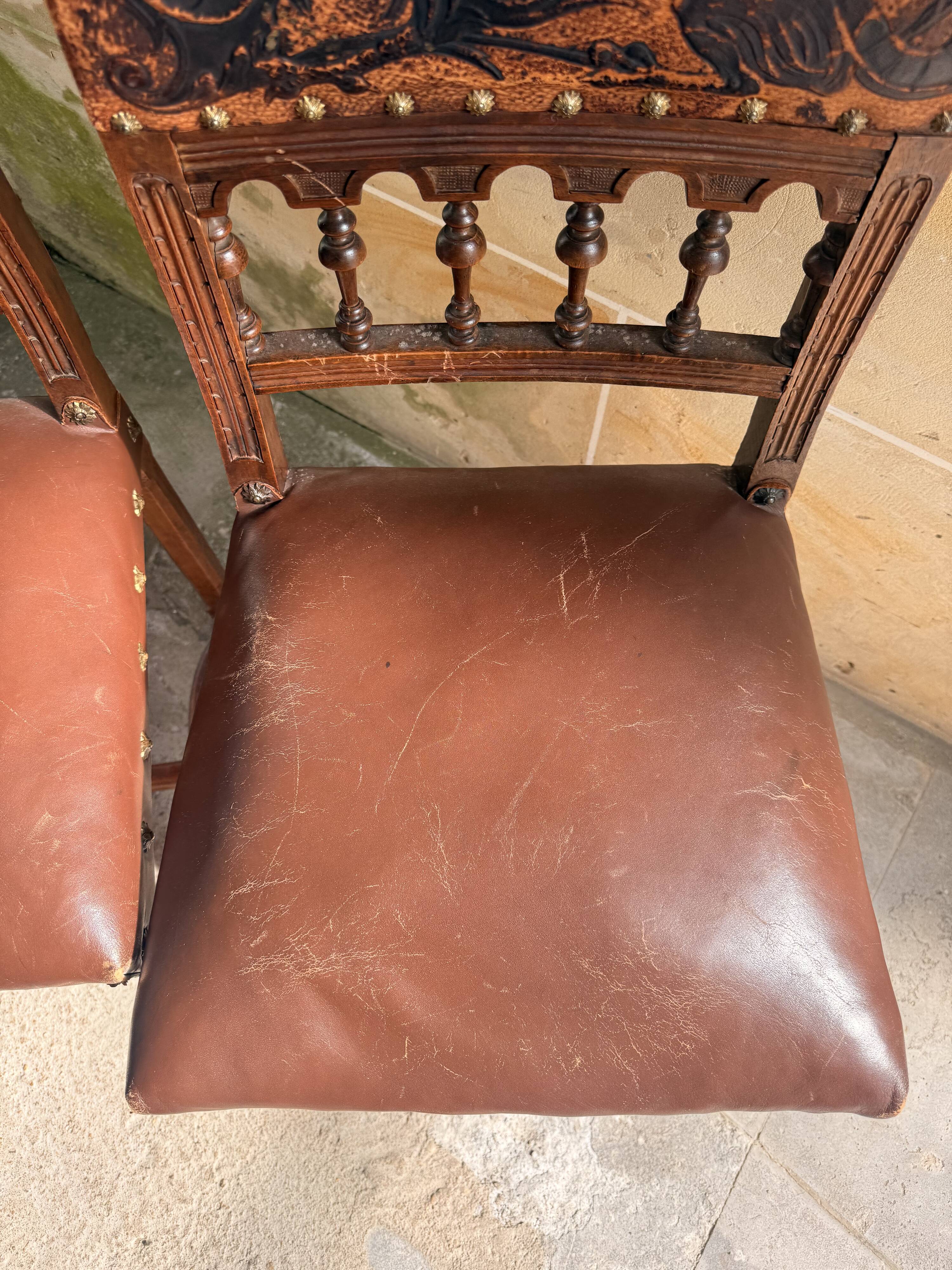 Pair of Neo-Renaissance chairs, France circa 1880