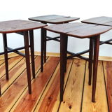 Set of five side tables, czechoslovakia, 1960s