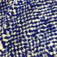 Moroccan Berber carpet Beni Ouarain ecru speckled blue majorelle 145x118cm