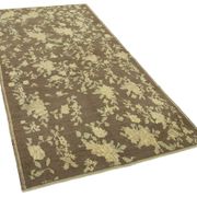 1950s hand-knotted rustic turkish beige carpet 125 cm x 244 cm