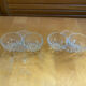 Pair of Vintage Moulded Glass Shell Salt and Pepper Shakers