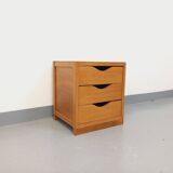 Vintage bedside cabinet or storage unit in solid wood from the 60s