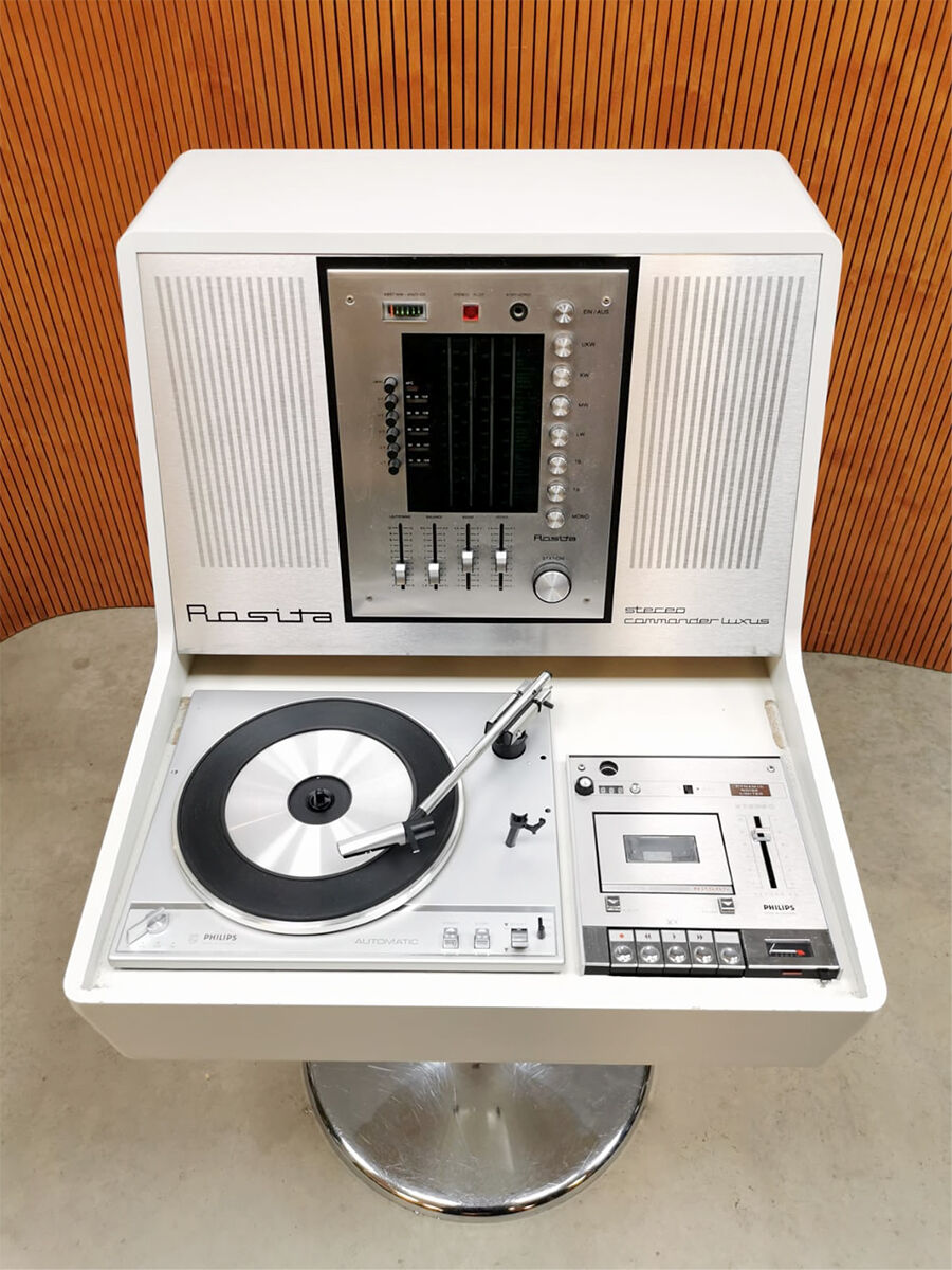 Vintage stereo turntable radio Rosita Commander Luxus 1974