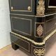 Napoleon III ceremonial showcase in black wood and gilded chiseled bronze XIX century