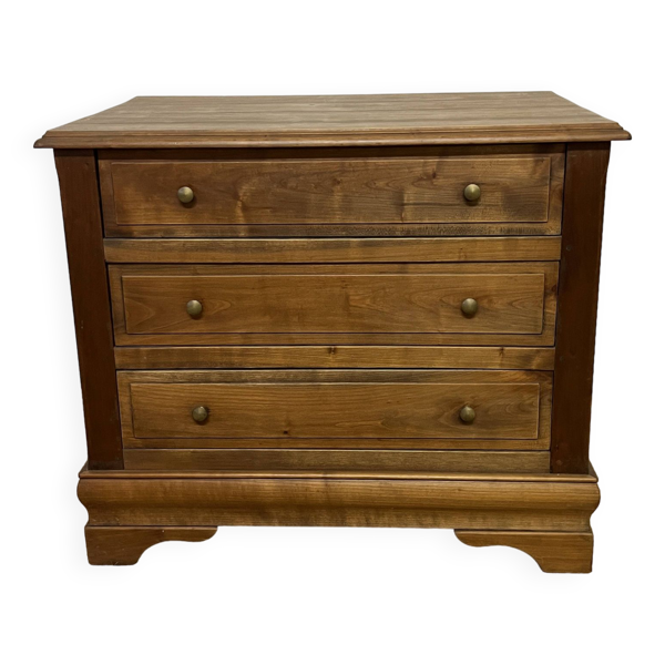 Petite commode en bois vintage 3 tiroirs