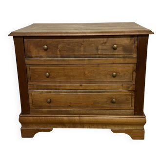 Petite commode en bois vintage 3 tiroirs