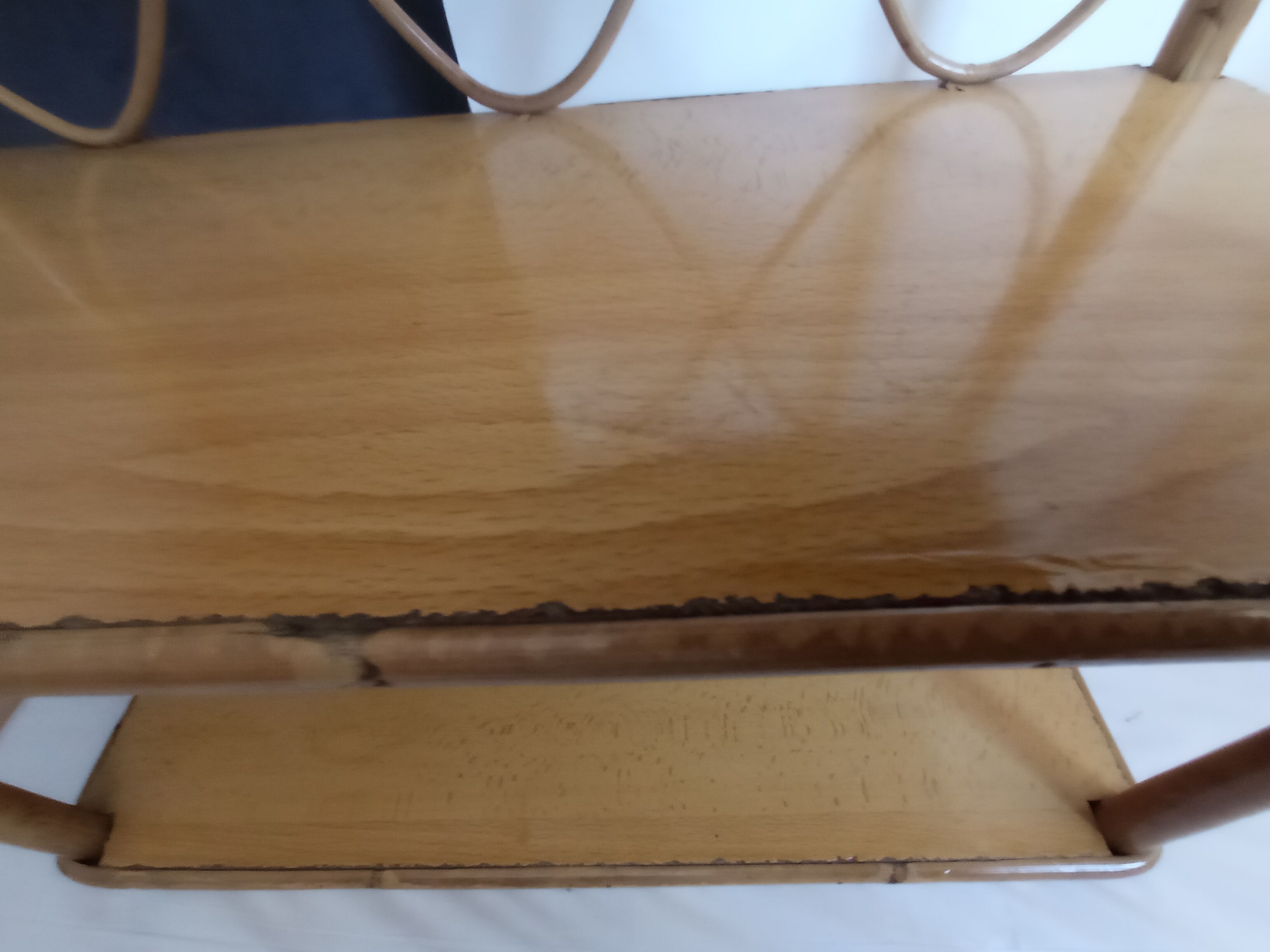 Set of bamboo shelves