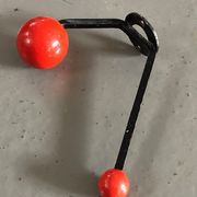 Porte-manteau rouge années 60