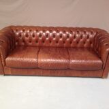 Chesterfield brown sofa 3-seater