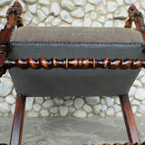 Armchair with sculpted armrests, bust of a woman, Louis XIII Renaissance style