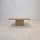 Table Basse Carrée Italienne en Travertin, 1980s