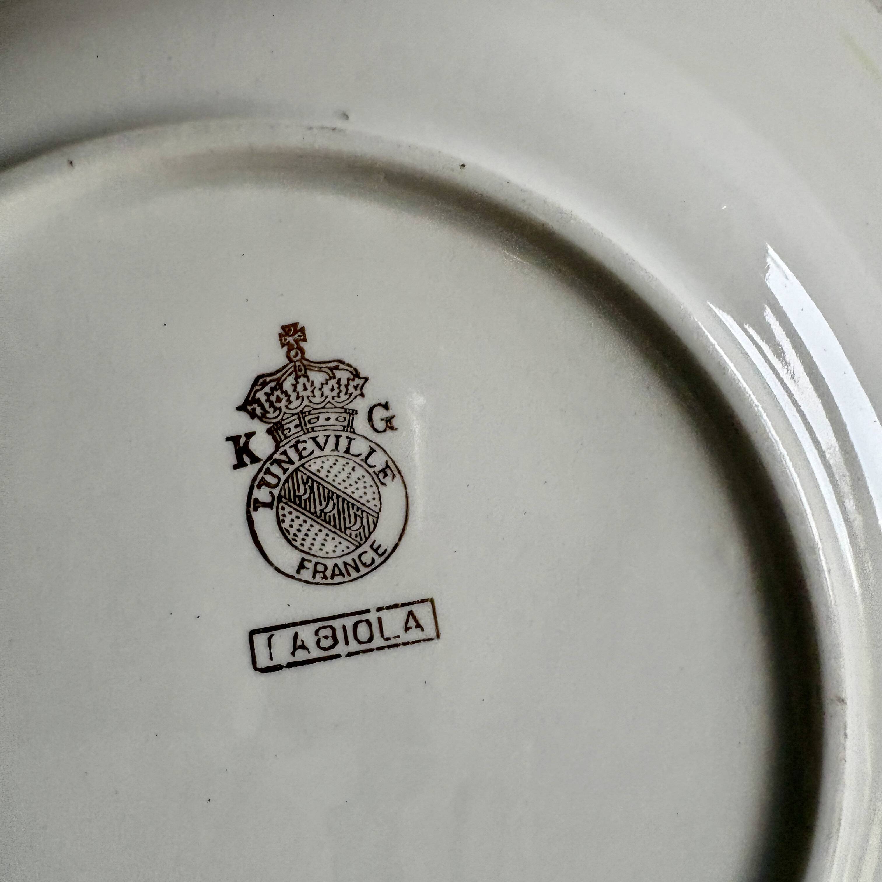 Set of 12 vintage deep plates - Fabiola model from Lunéville -