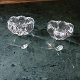 Pair of Daum crystal salt cellars