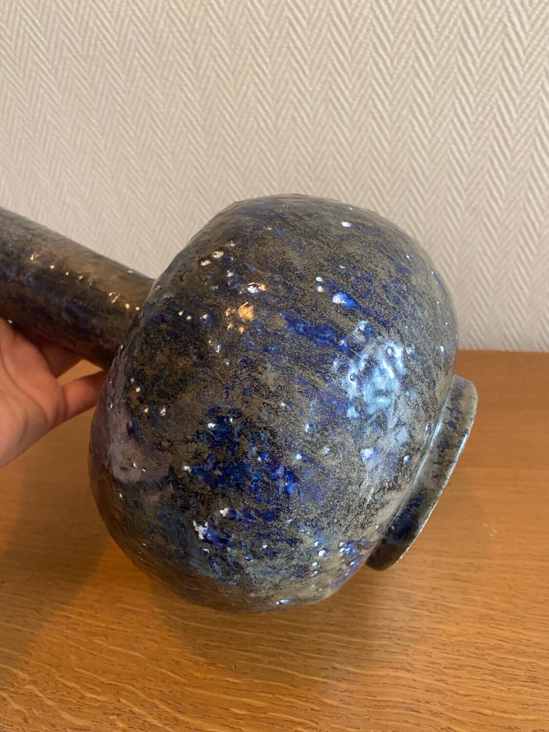 1960s sea foam ceramic vase