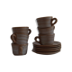 Lot de 6 tasses à café en grès