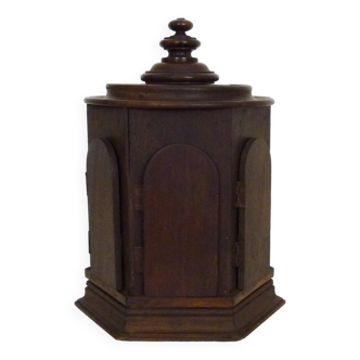 Old wooden cigar and cigarette cellar, carousel, snuff. 40s 50s