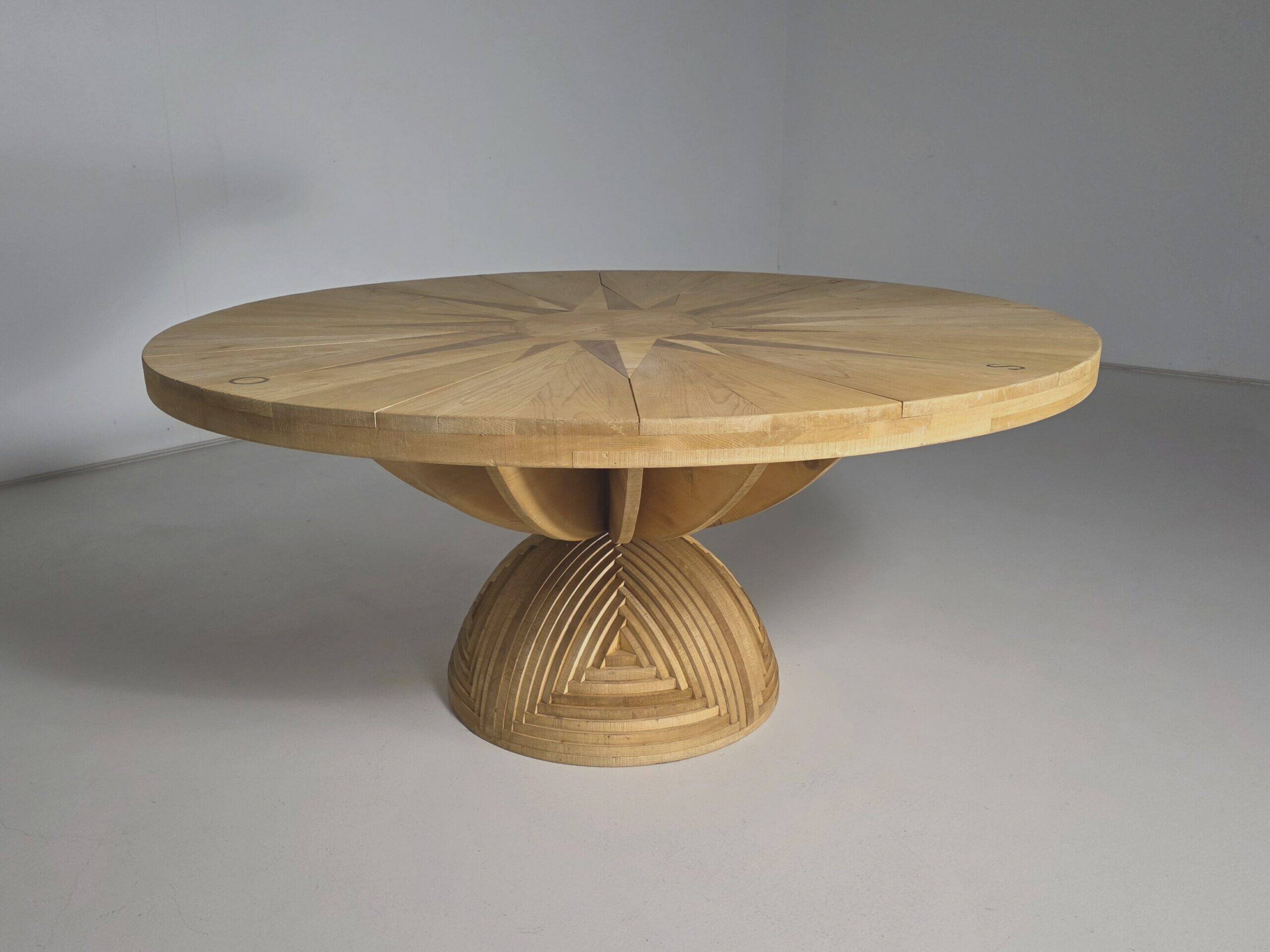 Rosa Dei Venti table by Mario Ceroli for Poltronova, 1970s