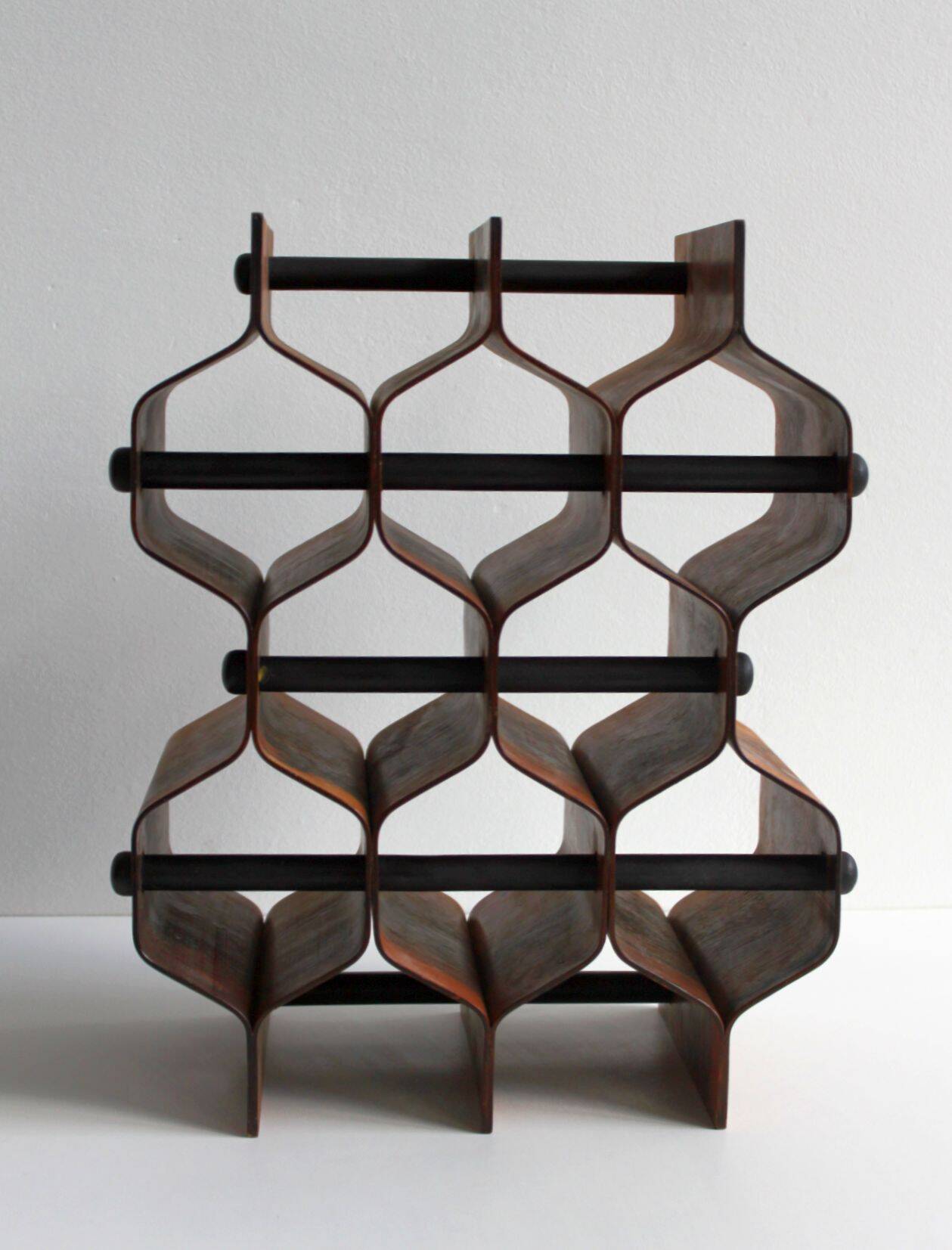 Porte-bouteille en palissandre par Torsten Johansson pour Formtra, 60's.