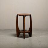 Dutch Art Deco Amsterdam School small side table or plant table solid oak