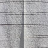 Handwoven rug - White with beige lines - recycled cotton - 170 x 240 cm