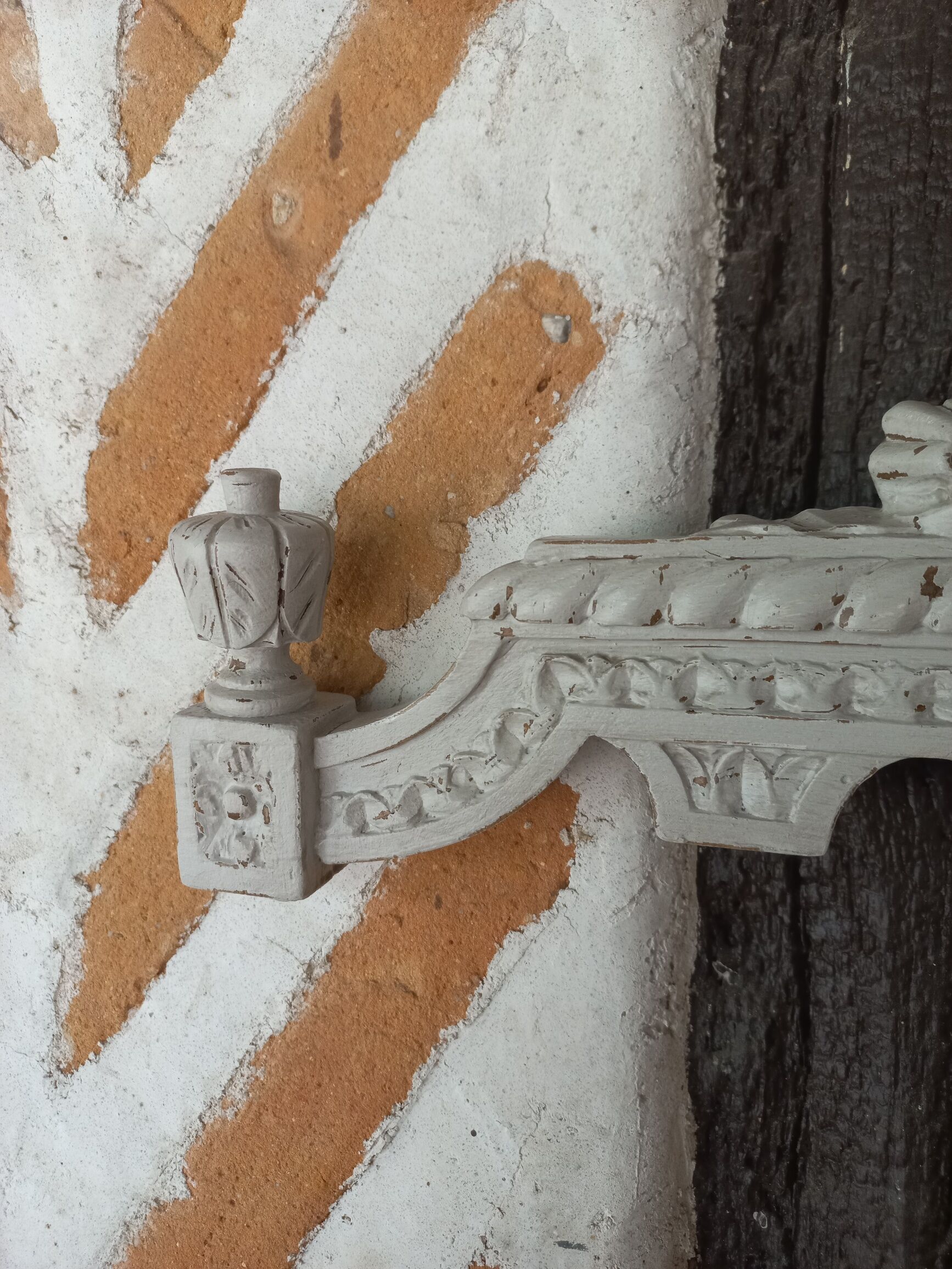 Fronton boiserie murale style Louis XVI