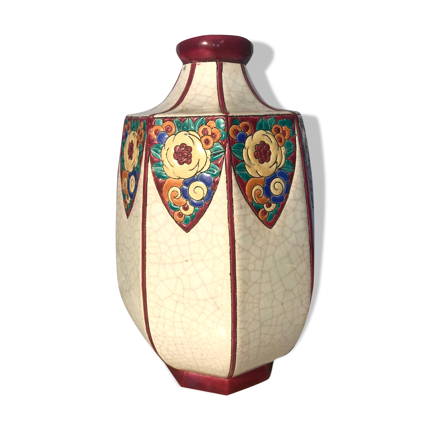 Longwy art deco vase