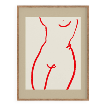 Female figure giclee art print, 50x70cm