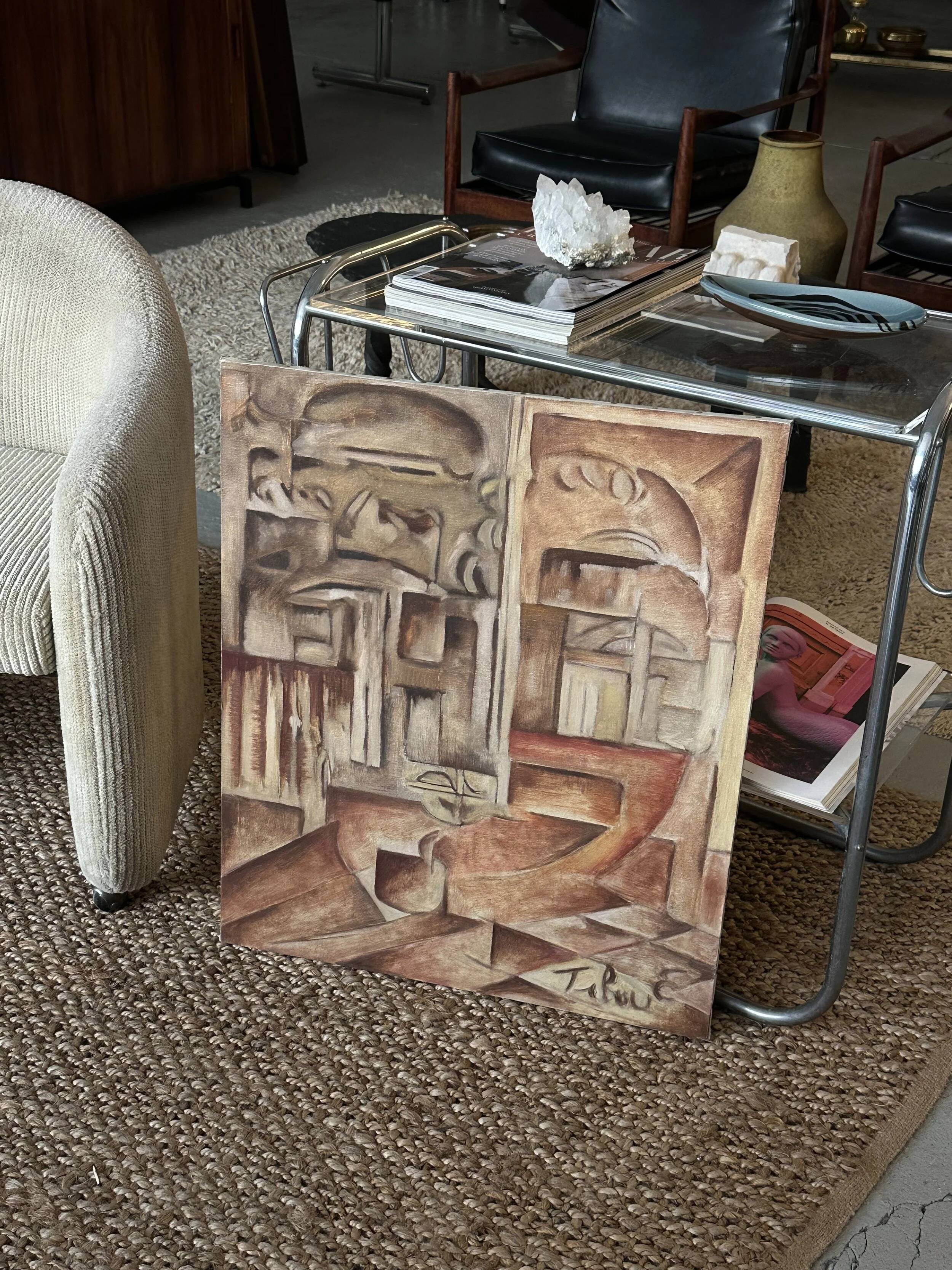 Cubist abstraction by Erik Tibau, 1970s