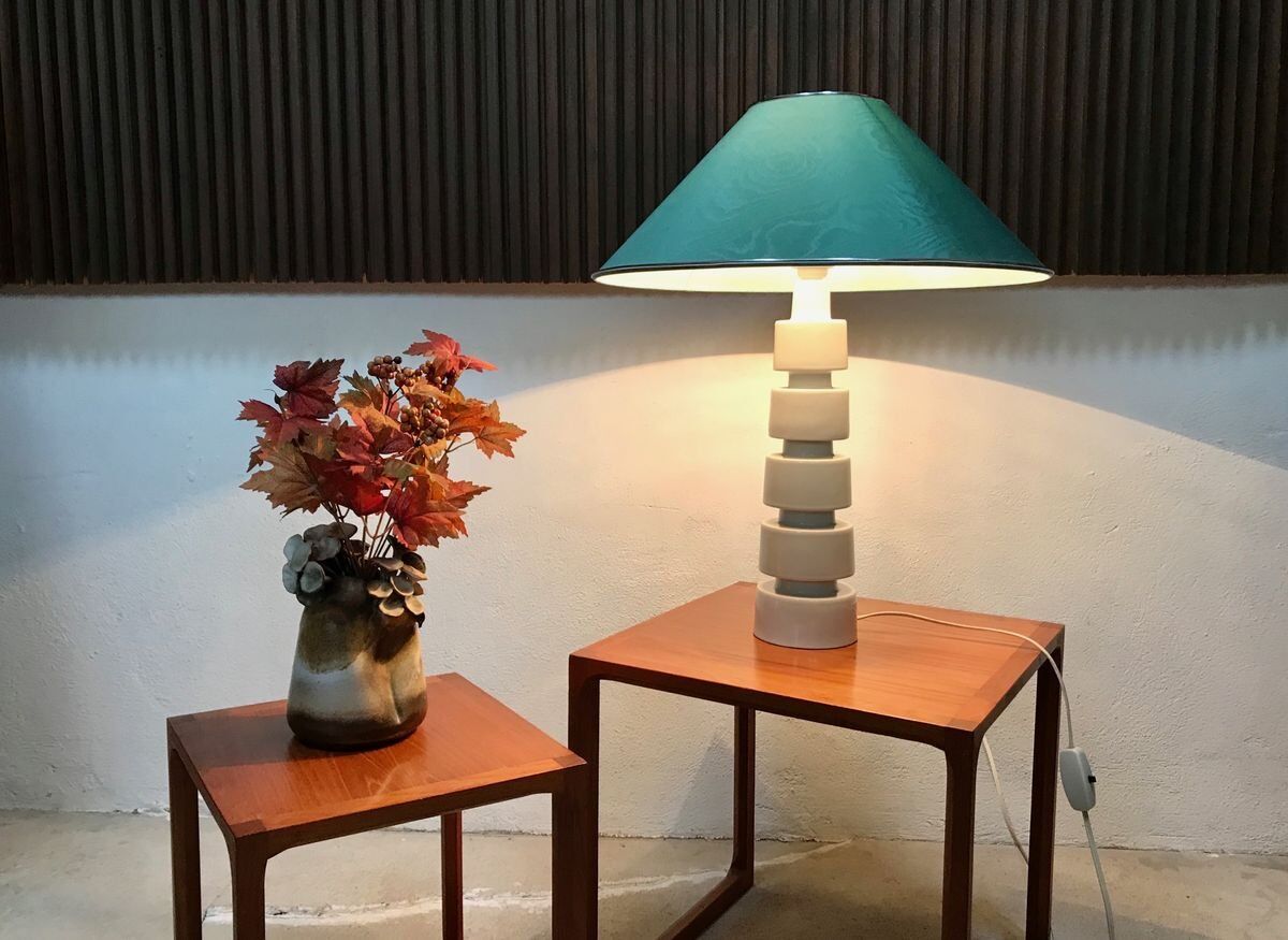 Sculptural Glazed Ceramic Art Table Lamp, Germany 1960s