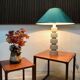 Sculptural Glazed Ceramic Art Table Lamp, Germany 1960s