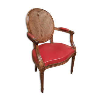 Fauteuil médaillon de style Louis XVI