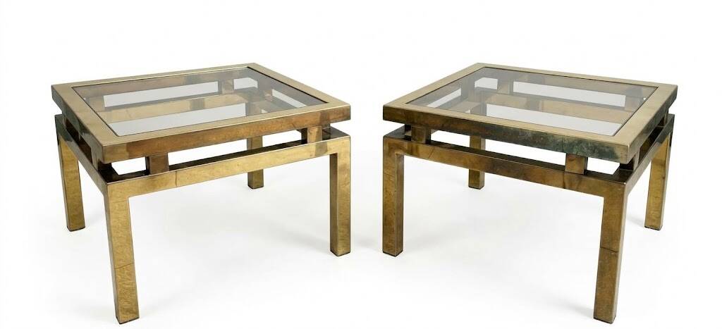 Pair of side tables / end tables Belgo Chrom