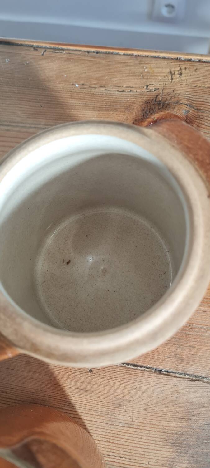 Pair of stoneware grease pots