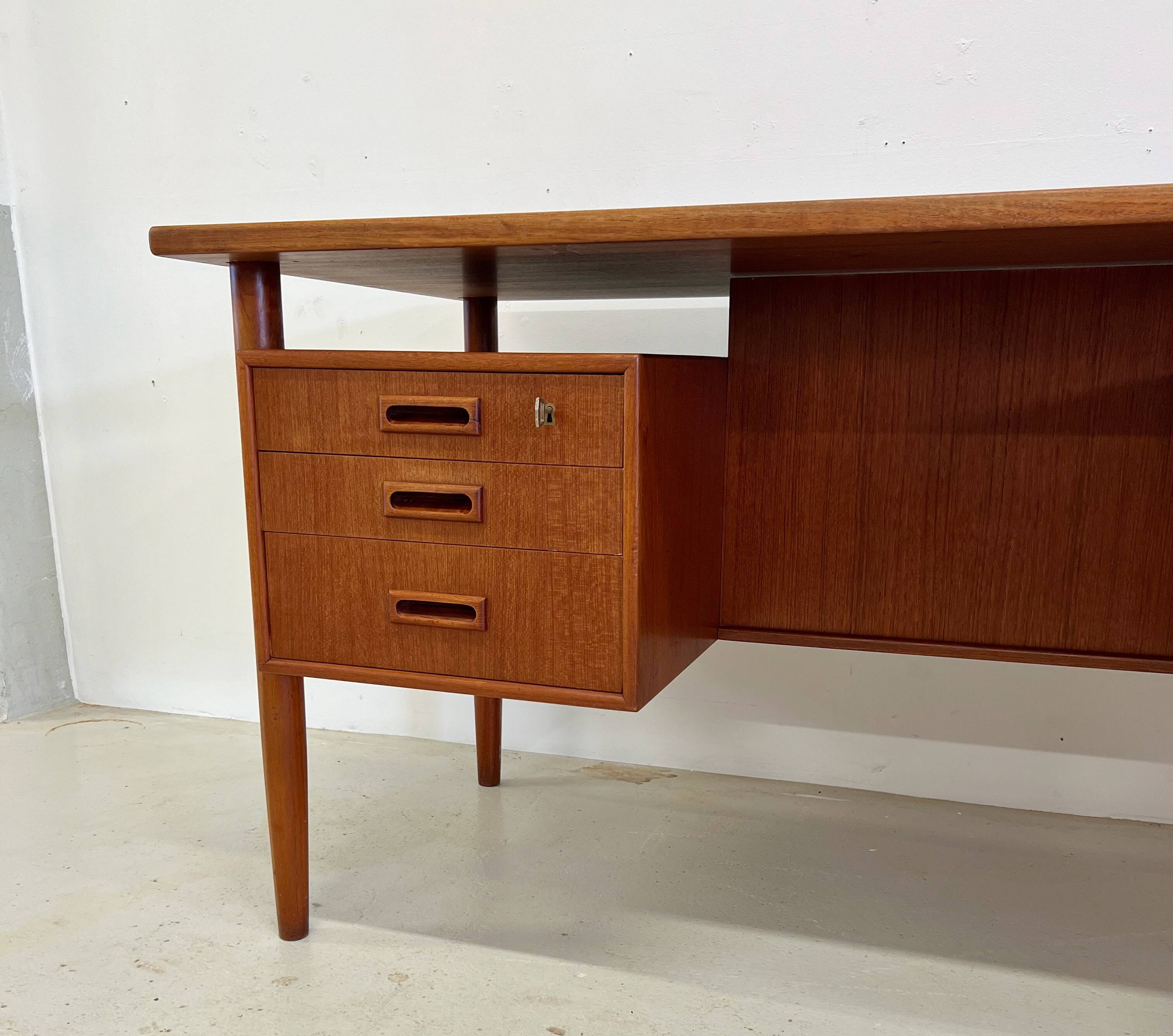 Danish Teak 'Floating-Top' Desk, 1960s.