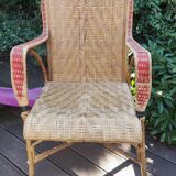Vintage rattan armchair