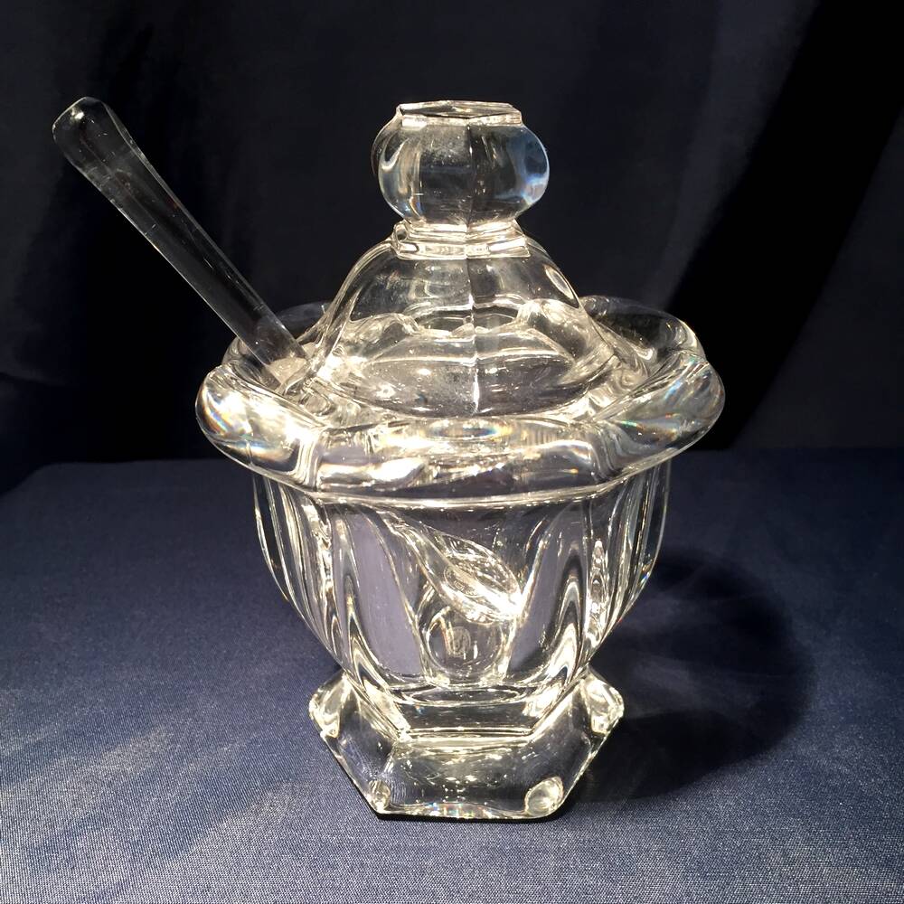 Baccarat crystal mustard pan harcourt missouri model tableware condiment