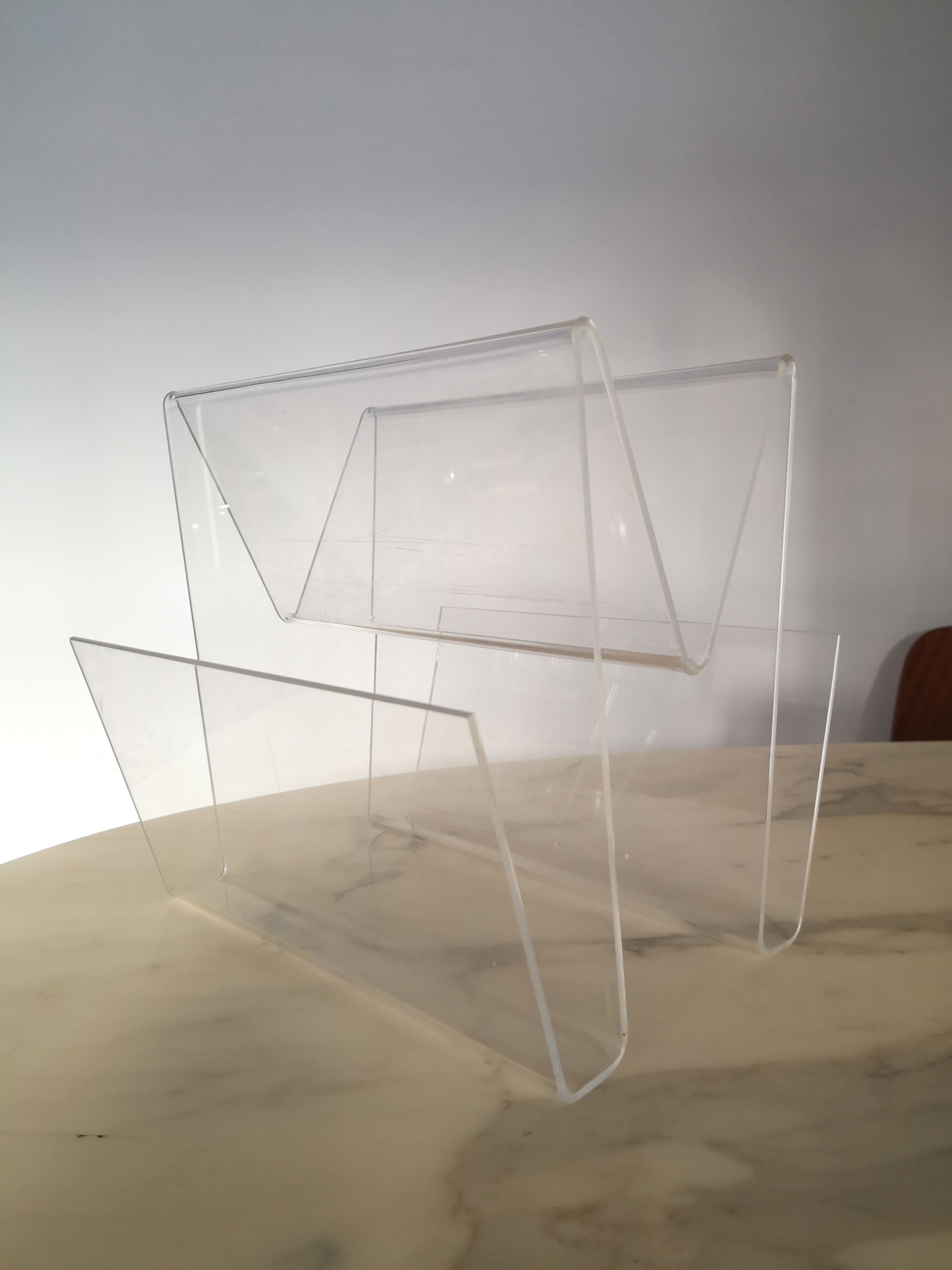 Plexiglass magazine holder 1970