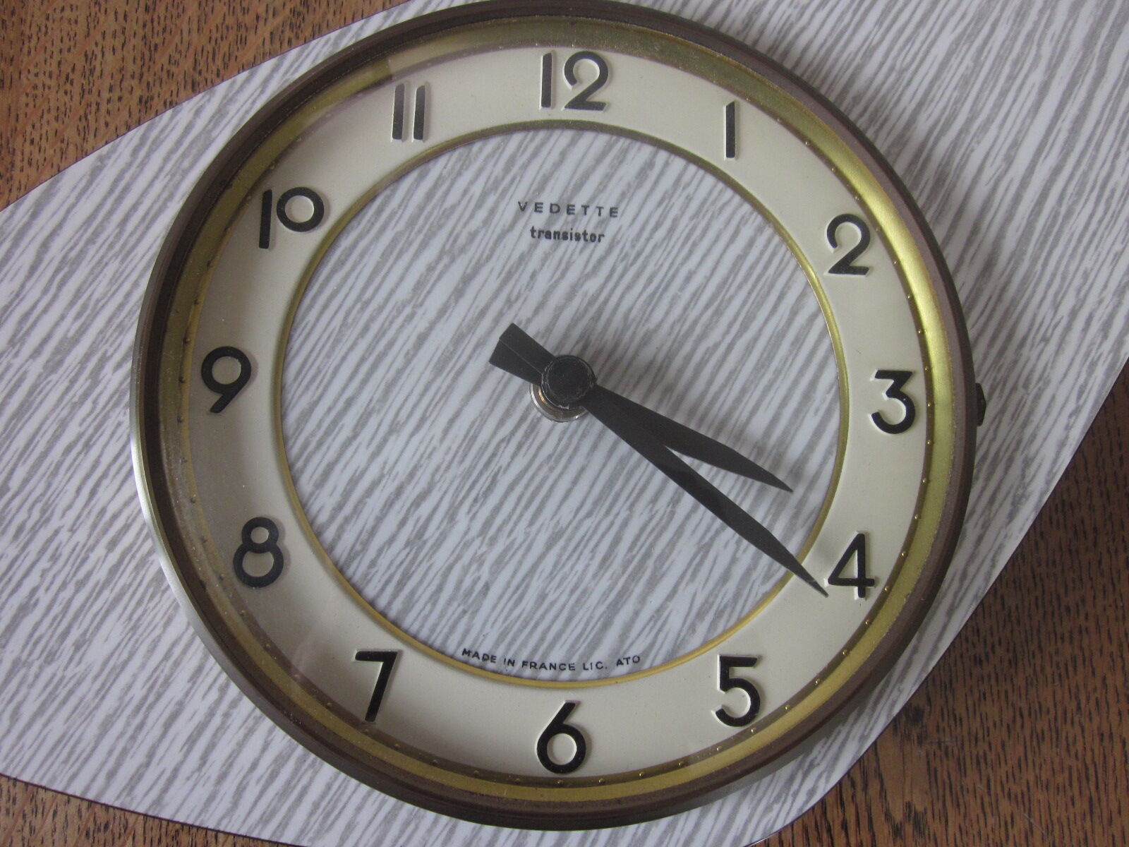 wall clock in formica grey year 60
