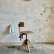 Vintage workshop office chair wood - Albert Stoll Federdreh – 1950s