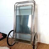 Rolling dessert / chrome bar and smoked glass