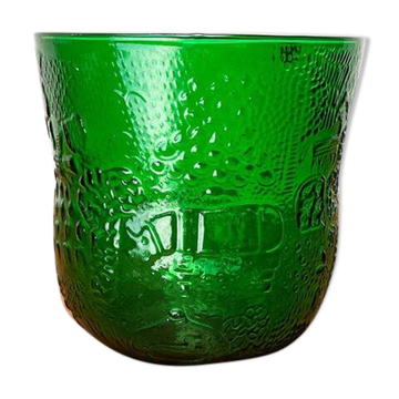 Mid-century Fauna decorative glass vase by Oiva Toikka for Arabia, Finland, 1960s