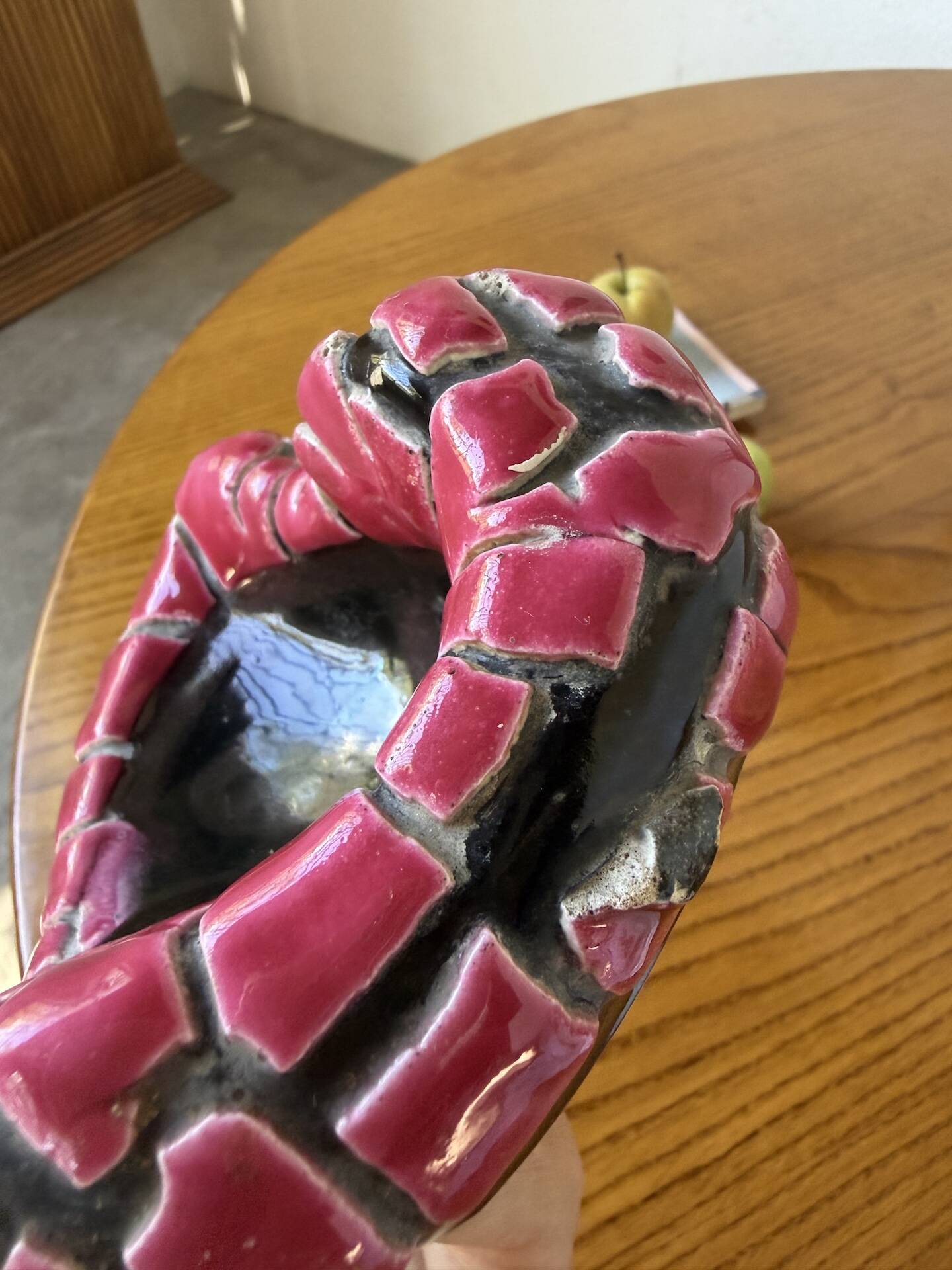 Fatlava style ashtray Vallauris pink