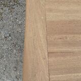 Farm table in solid oak raw wood 2 drawers