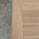 Farm table in solid oak raw wood 2 drawers