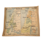 School map Palestine Jerusalem 1950