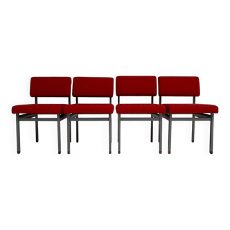 Ensemble de 4 chaises de salle à manger Pali par Louis van Teeffelen, années 1960