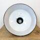 Industrial Black Enamel Factory Lamp with Cast Iron Top, 1950s