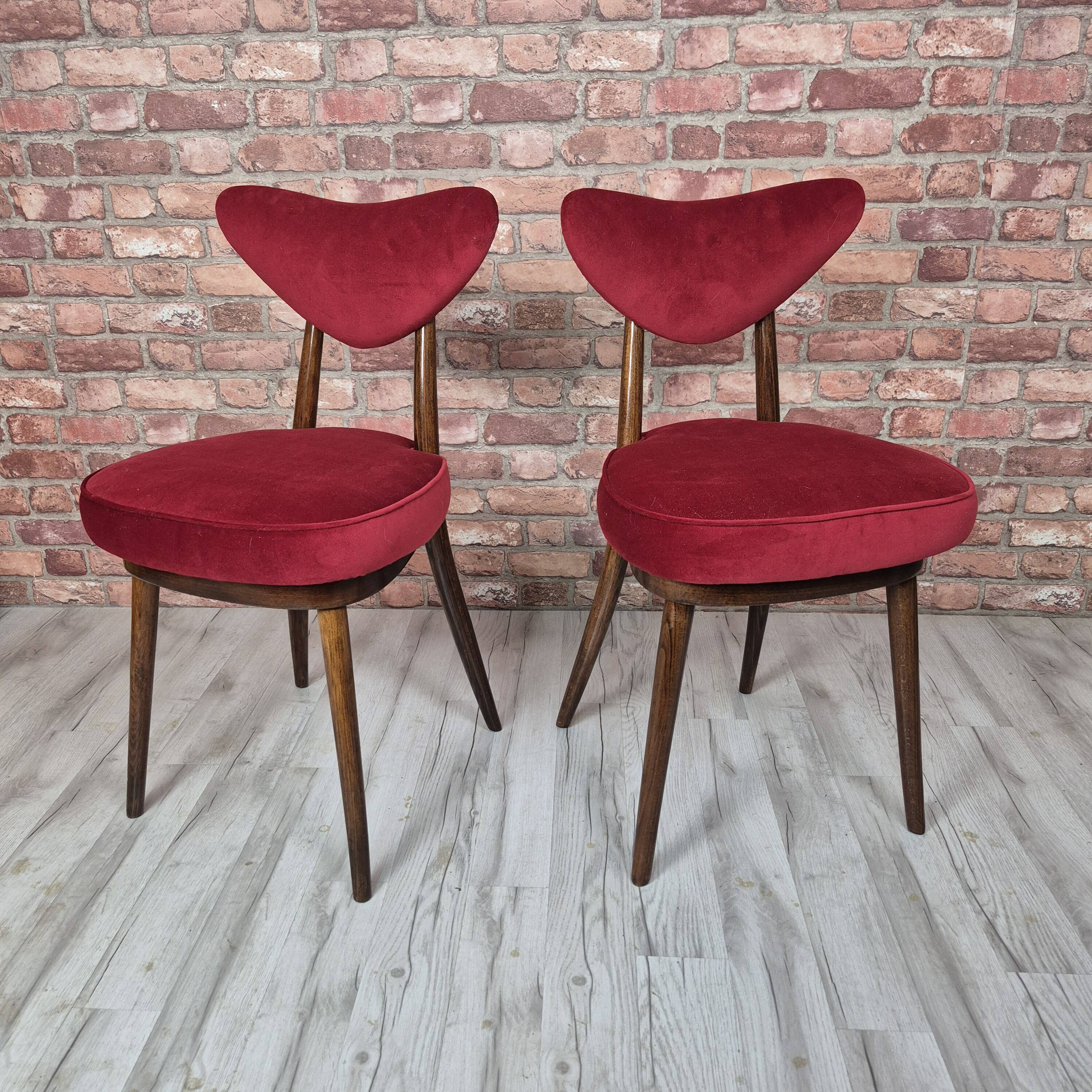 Pair of Iconic "Heart" Chairs by H. & J. Kurmanowicz – Award-Winning Polish