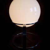 Lamp  chrome and white opaline 70s