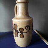 Vintage Germany ceramic vase with a floral pattern